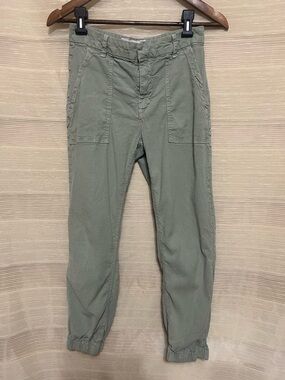 Frank & Eileen Jameson Jogger Pants Linen Blend Sage Green Size 4